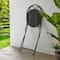 Glitzhome® 36.5" Green Outdoor Metal Folding Bistro Chairs with Ceramic Tiles Seat, 2ct.
